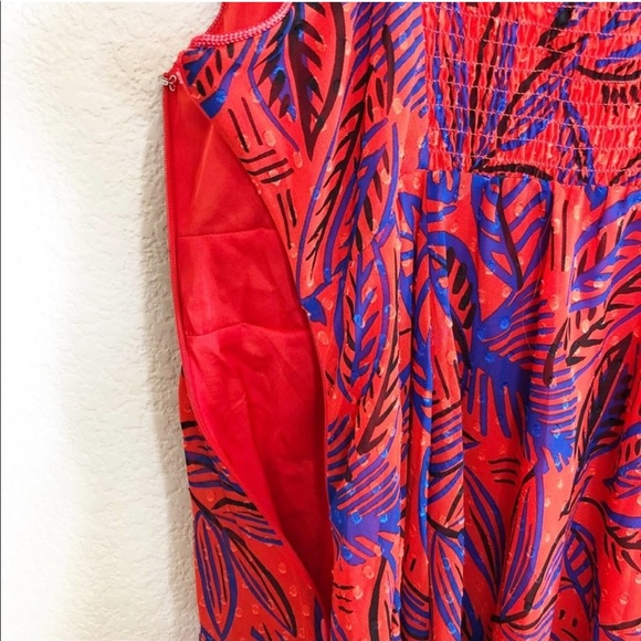 Alexis x Target orange blue tropical dress - Picture 8 of 11